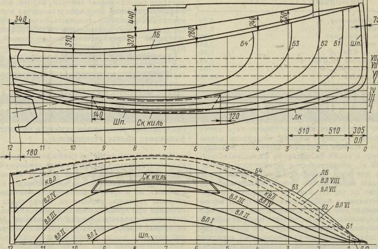 Как начертить теоретический чертеж судна