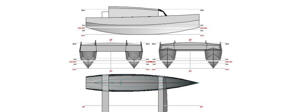 Чертежи катамаран альбатрос