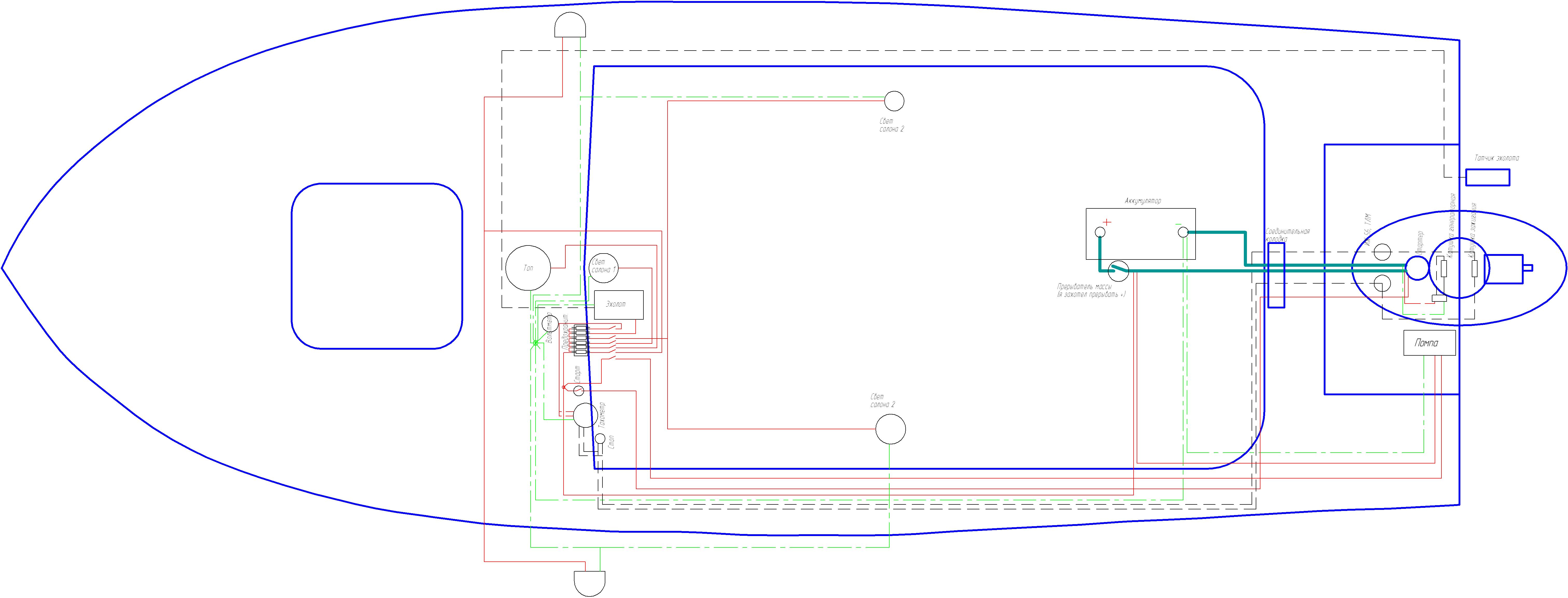 Схема электрики катера