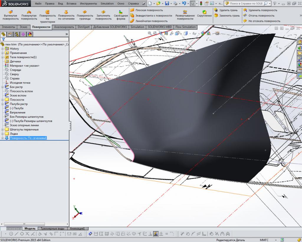 Какой линии в эскизе solidworks по умолчанию присвоен красный цвет