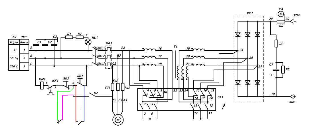 Вса 5к у3 электрическая схема принципиальная электрическая