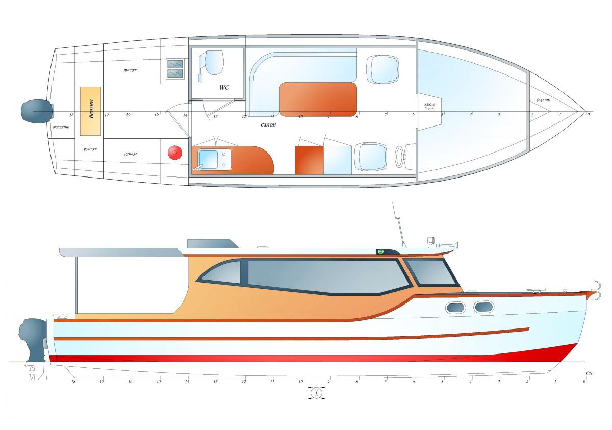 Катер для дальних путешествий катер по проекту д бича