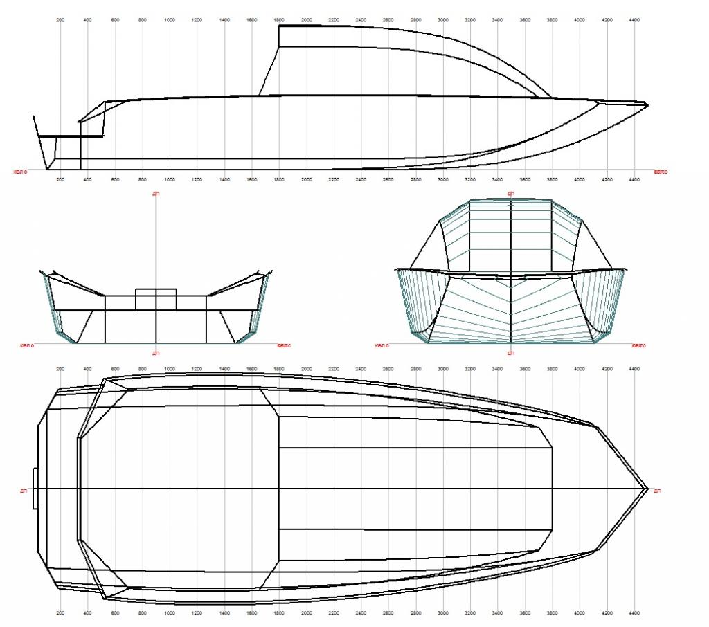 Чертежи катера для самостоятельной постройки из алюминия