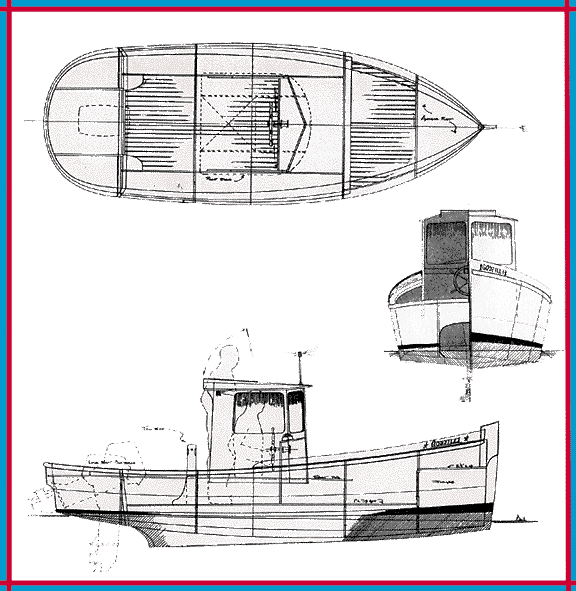 Катер в стиле буксира чертежи